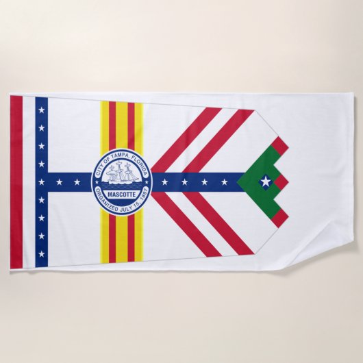 Strandtuch unter der Flagge von Tampa (Vorderseite)