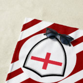 Strandtuch unter englischer Flagge (Beispiel)