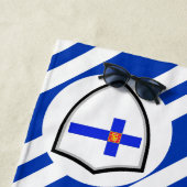 Strandtuch unter finnischer Flagge (Beispiel)