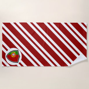 Strandtuch unter portugiesischer Flagge