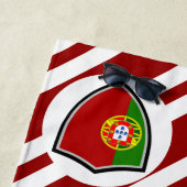 Strandtuch unter portugiesischer Flagge (Beispiel)