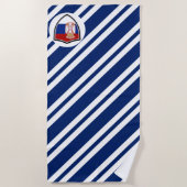 Strandtuch unter serbischer Flagge (Vorderseite)