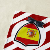 Strandtuch unter spanischer Flagge (Beispiel)