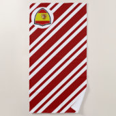 Strandtuch unter spanischer Flagge (Vorderseite)