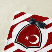 Strandtuch unter türkischer Flagge (Beispiel)