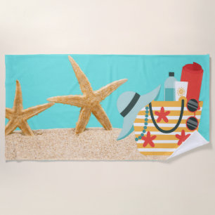 Strandtüte Seestern Strandtuch