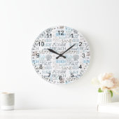 Strandtypografie Große Wanduhr (Zuhause)