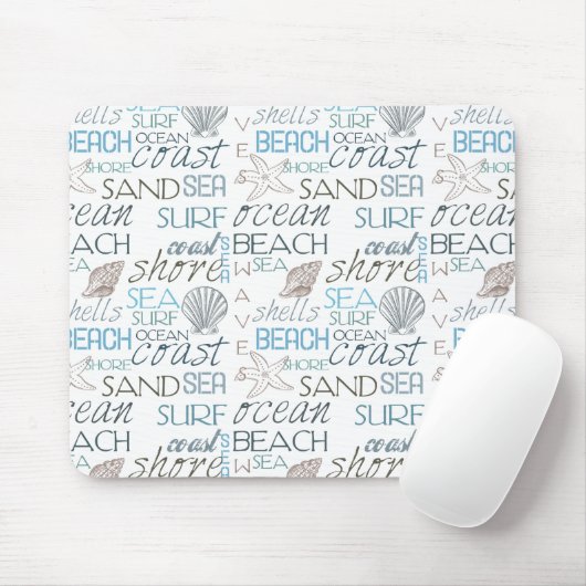 Strandtypografie Mousepad (Mit Mouse)