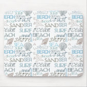 Strandtypografie Mousepad (Vorne)