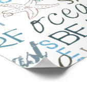 Strandtypografie Poster (Ecke)