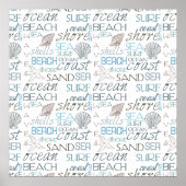 Strandtypografie Poster (Vorne)