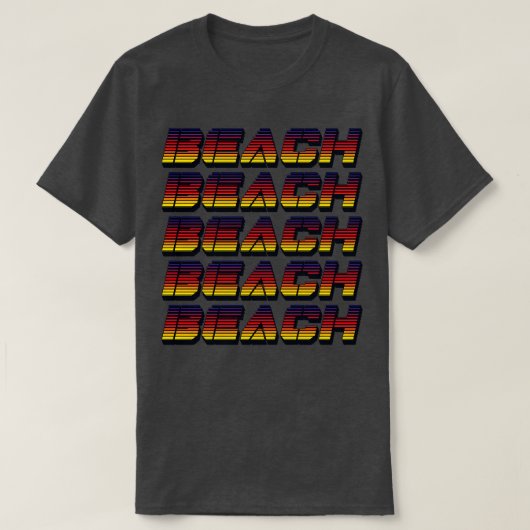 Strandtypografie T-Shirt (Design vorne)