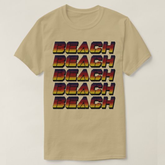 Strandtypografie T-Shirt (Design vorne)