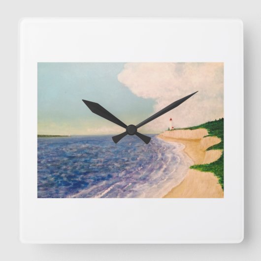 Stranduhr Quadratische Wanduhr (Vorderseite)