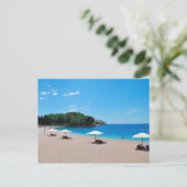 Strandurlaub in Montenegro Postkarte (Stehend Vorderseite)