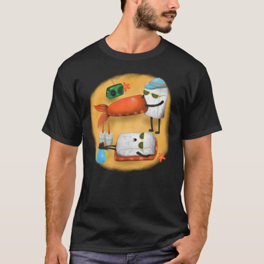 Strandurlaub in Sushi T-Shirt (Vorderseite)