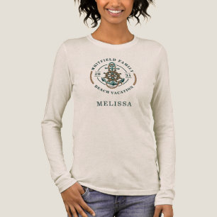 Strandurlaub-nautisches passendes Familientreffen Tri-Blend Shirt