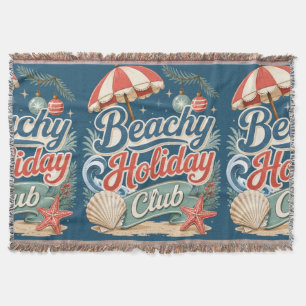 Strandurlaubsclub Retro-Küstenweihnachten Decke