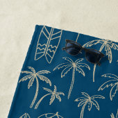 Strandurlaubsmuster und Ihr Name in Beige Strandtuch (Beispiel)