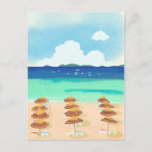 Strandurlaubsort Postkarte (Vorderseite)