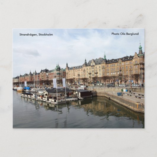 Strandvägen, Stockholm, Foto.. Postkarte (Vorderseite)