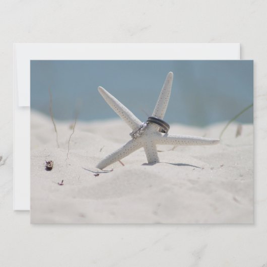 Strandverheirateter Starfish Einladung (Vorderseite)