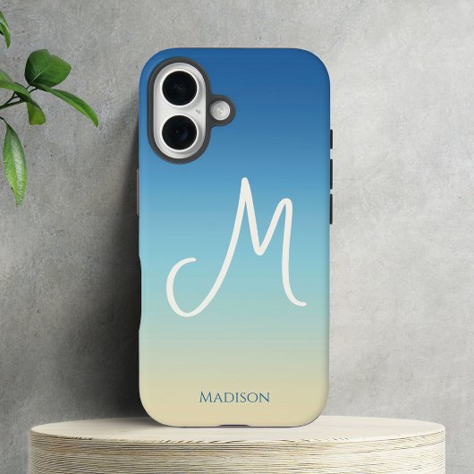 Strandverlauf-Monogramm Case-Mate iPhone Hülle