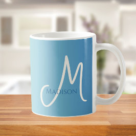 Strandverlauf-Monogramm Kaffeetasse