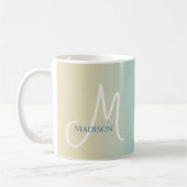 Strandverlauf-Monogramm Kaffeetasse (Links)