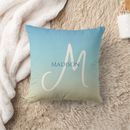 Strandverlauf-Monogramm Kissen