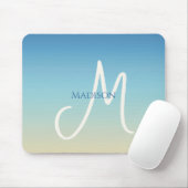 Strandverlauf-Monogramm Mousepad (Mit Mouse)