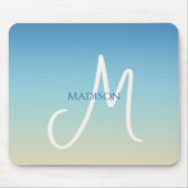 Strandverlauf-Monogramm Mousepad (Vorne)