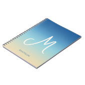Strandverlauf Monogramm  Notizblock (Linke Seite)