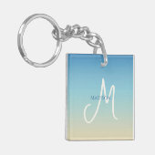 Strandverlauf-Monogramm Schlüsselanhänger (Vorderseite links)
