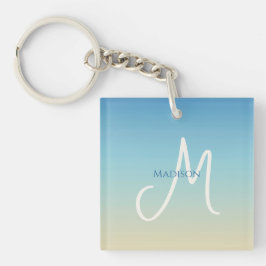 Strandverlauf-Monogramm Schlüsselanhänger