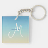 Strandverlauf-Monogramm Schlüsselanhänger (Rückseite)
