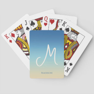 Strandverlauf-Monogramm Spielkarten
