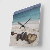 Strandverriegelung Quadratische Wanduhr (Winkel)