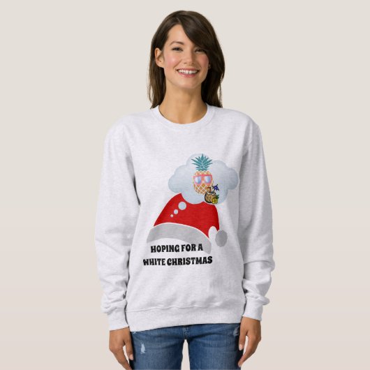 Strandvibes, in der Hoffnung auf ein weiches Weihn Sweatshirt (Vorne ganz)