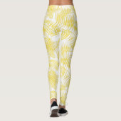 Strandvibes tropisches gelbes Print Leggings (Rückseite)