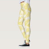 Strandvibes tropisches gelbes Print Leggings (Links)