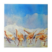 Strandvögel Fliese (Vorderseite)