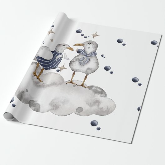 Strandvögel Geschenkpapier (Ungerollt)