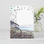 Strandvögel Kunstwerke Einladung (Stehend Vorderseite)