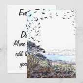 Strandvögel Kunstwerke Einladung (Vorne/Hinten)