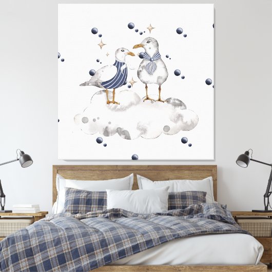 Strandvögel Leinwanddruck (Insitu (Schlafzimmer))