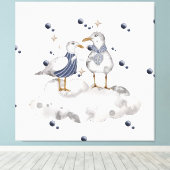 Strandvögel Leinwanddruck (Insitu (Holzboden))