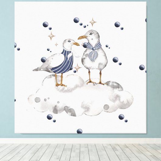 Strandvögel Leinwanddruck (Insitu (Holzboden))