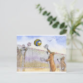Strandvolleyball Postkarte (Stehend Vorderseite)