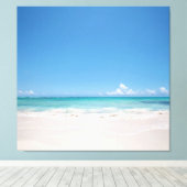 Strandvorhang Leinwanddruck (Insitu (Holzboden))